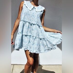 Just Me Blue and White Dress